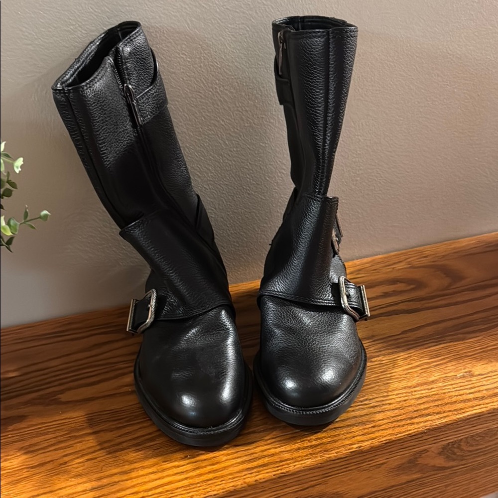 Vince Camuto Black Moto Boots